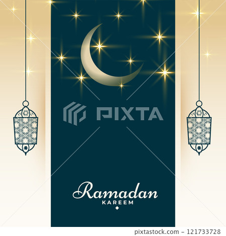 ramadan kareem religious greeting with sparkles 121733728