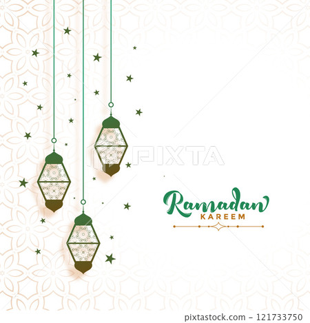 ramadan kareem decorative card design 121733750