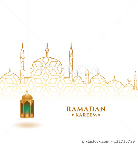 ramadan kareem festival background with lantern and mosque ramadan kareem festival background with lantern and mosque 121733759