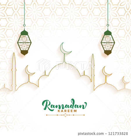 muslim ramadan kareem festival nice card design 121733828