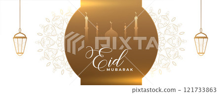 elegant golden eid mubarak festival banner design elegant golden eid mubarak festival banner design 121733863