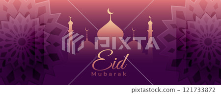 decorative eid mubarak festival islamic banner design decorative eid mubarak festival islamic banner design 121733872