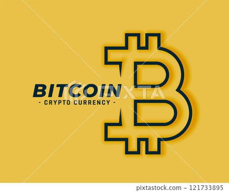 bitcoin symbol in line art style bitcoin symbol in line art style 121733895
