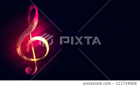 glowing shiny musical notes background design 121734008