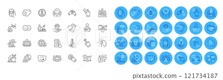 Touchscreen gesture, Safe time and Work home line icons pack. Business podium, Eco bike, Heart rating web icon. Consulting, Heart, Yoga pictogram. 3d app, Clapping hands, Social distance. Vector Touchscreen gesture, Safe time and Work home line icons pack. Business podium, Eco bike, Heart rating web icon. Consulting, Heart, Yoga pictogram. 3d app, Clapping hands, Social distance. Vector 121734187