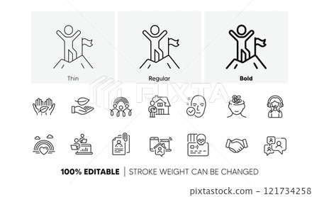 Interview documents, Cyber attack and Leaf line icons. Pack of Anxiety, Delivery man, Work home icon. Inclusion, Leadership, Lgbt pictogram. Handshake, Support chat, Health skin. Line icons. Vector Interview documents, Cyber attack and Leaf line icons. Pack of Anxiety, Delivery man, Work home icon. Inclusion, Leadership, Lgbt pictogram. Handshake, Support chat, Health skin. Line icons. Vector 121734258