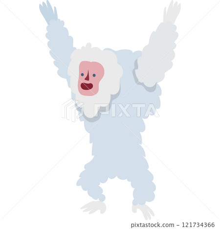 Virtual reality icon vector yeti monster character Virtual reality icon vector yeti monster character 121734366