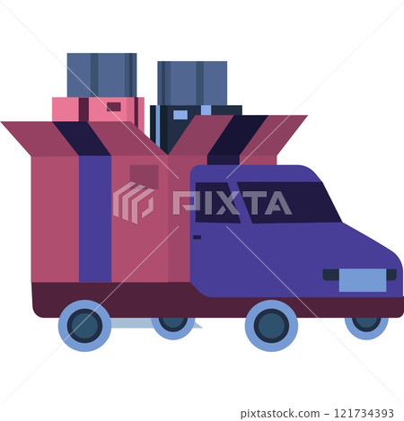 Delivery icon vector truck van cargo service 121734393