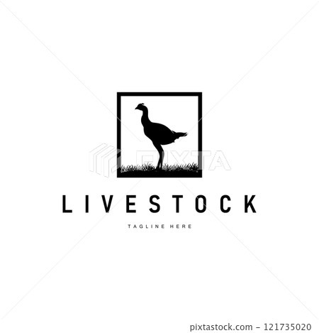 chicken logo illustration vintage design livestock farm chicken concept simple silhouette black illustration template chicken logo illustration vintage design livestock farm chicken concept simple silhouette black illustration template 121735020