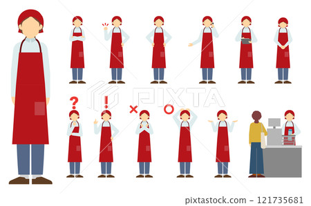 平面圖：超市店員前台（紅色圍裙） 121735681