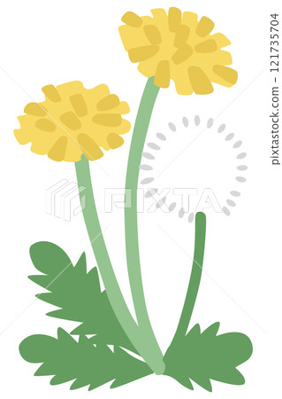 簡單的蒲公英向量圖 簡單的蒲公英向量圖 121735704