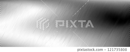 Vanishing linear gradient texture. Black diagonal stripes gradation background. Thin to thick fade slanted pattern backdrop. Vector oblique parallel strokes wallpaper for overlay, print, cover, banner Vanishing linear gradient texture. Black diagonal stripes gradation background. Thin to thick fade slanted pattern backdrop. Vector oblique parallel strokes wallpaper for overlay, print, cover, banner 121735808