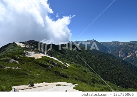 Climbing Mount Tsurugidake, Northern Alps, Nagano Prefecture 121736066