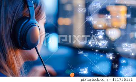 使用人工智慧和數位工具的操作員的圖像 121736151