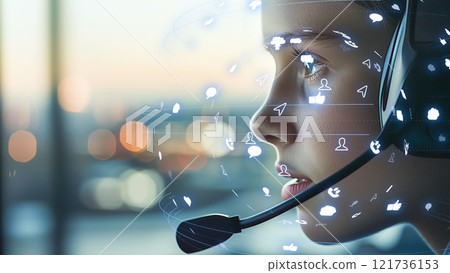 使用人工智慧和數位工具的操作員的圖像 121736153