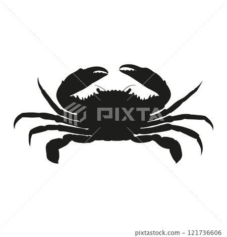 Crab Silhouette vector Crab Silhouette vector 121736606