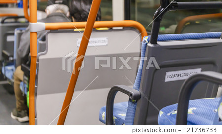 City bus interior seats 121736733