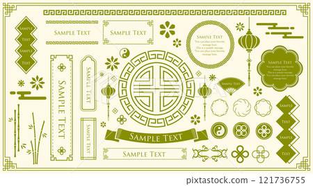 中國框架。裝飾設計靈感來自中國新年 121736755