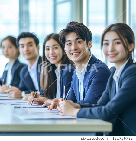 Young employees undergoing training Young employees undergoing training 121736782