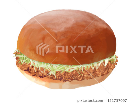 Pork cutlet burger Pork cutlet burger 121737097