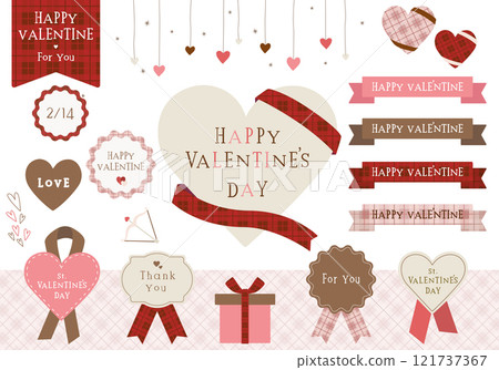 情人節框架_插圖_設計_格子圖案02 121737367