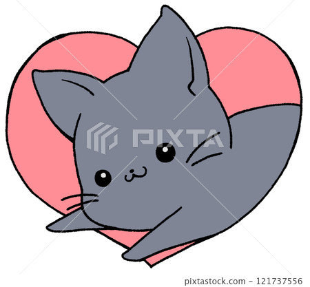 More black cats coming out of the heart 121737556