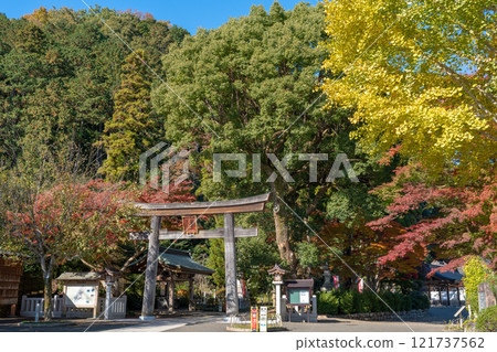 高麗神社鳥居門和秋葉 高麗神社鳥居門和秋葉 121737562