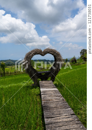 Bali, Indonesia - October 22, 2024: View of Maha Gangga Valley restaurant. rural landscape Bali, Indonesia - October 22, 2024: View of Maha Gangga Valley restaurant. rural landscape 121738031