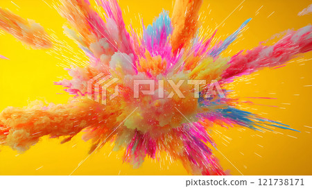 colored powder on the background of colored 121738171