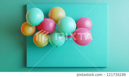 background with balloons 121738286