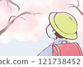 Red school bag school entrance celebration postcard (no message) 121738452