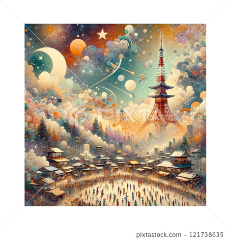 奇幻東京節童話繪畫生成AI 121738635