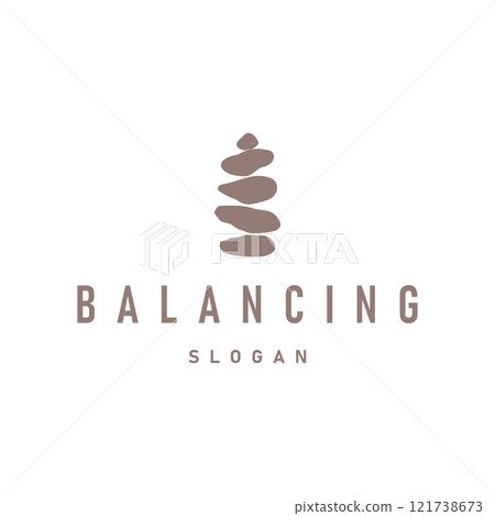 balancing stone logo design zenstone relaxation simple balance illustration template balancing stone logo design zenstone relaxation simple balance illustration template 121738673