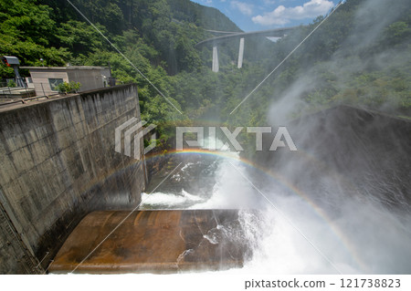 Takizawa Dam spillway discharge Takizawa Dam spillway discharge 121738823