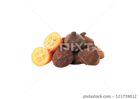 PNG, Chocolate kumquat truffles isolated on white background PNG, Chocolate kumquat truffles isolated on white background 121739012