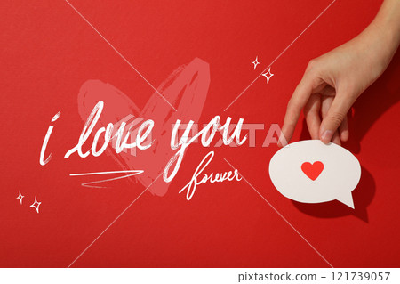 Valentine's Day, poster for the holiday of lovers. 121739057