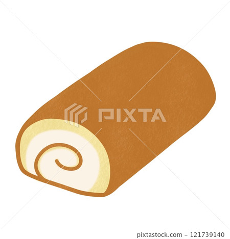 Simple cute roll cake illustration Simple cute roll cake illustration 121739140
