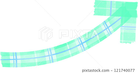 Masking tape arrow green 121740077
