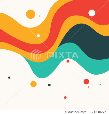 Colorful Abstract Water Fluid Liquid Wave Wavy Flowing on White Background 121740274