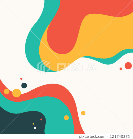 Colorful Abstract Water Fluid Liquid Wave Wavy Flowing on White Background 121740275