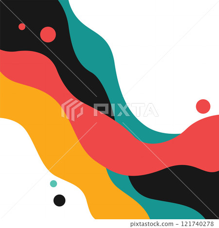 Colorful Abstract Water Fluid Liquid Wave Wavy Flowing on White Background 121740278
