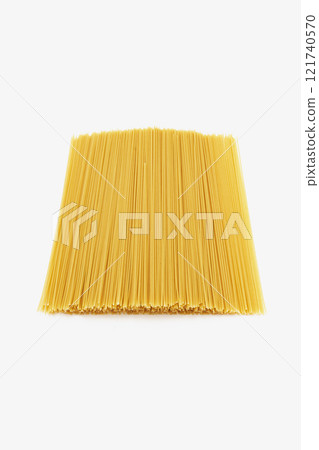 Dried pasta on a white background Dried pasta on a white background 121740570