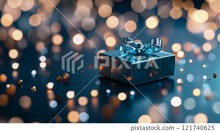 A gorgeous gift box with silver accents 121740625