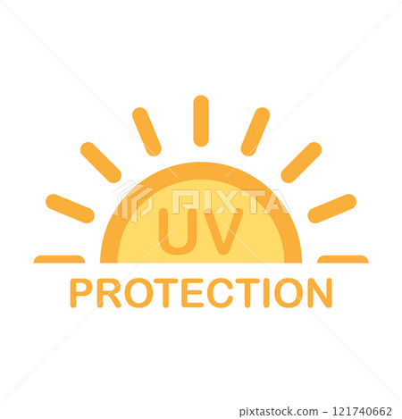 UV radiation protection icon vector solar ultraviolet light symbol for graphic design, logo, website, social media, mobile app, UI illustration. UV radiation protection icon vector solar ultraviolet light symbol for graphic design, logo, website, social media, mobile app, UI illustration. 121740662