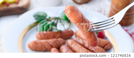 Coarse ground wiener sausage 121740816