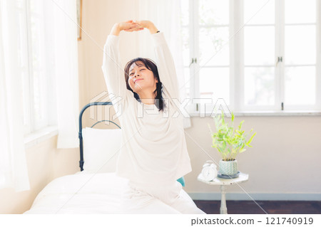 Woman waking up Woman waking up 121740919