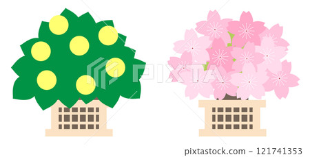 Tachibana and cherry blossoms, Hina doll decorations 121741353