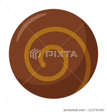 Simple swirl chocolate illustration, Valentine chocolate icon 121741497