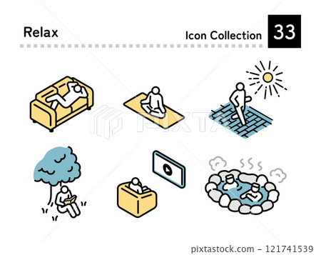 relax, vector, vectors 121741539