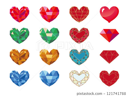 各種心圖標集 121741788
